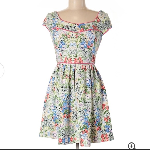 Vintage Made For Impulse Floral Empire Dress ✨Sz M - Picture 4 of 9